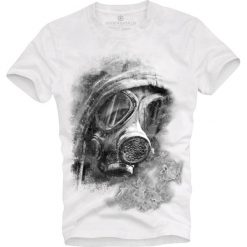 T-shirt męski UNDERWORLD Gas mask. Białe t-shirty męskie Underworld, m, bez wzorów, z bawełny, bez kołnierzyka. Za 69,99 zł.