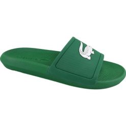 Lacoste Croco Slide 119 1 737CMA00181R7 40,5 Zielone. Zielone kapcie męskie Lacoste, z syntetyku. W wyprzedaży za 149,99 zł.