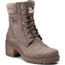 Botki PANAMA JACK - Phoebe B12 Gris/Grey. Szare buty zimowe damskie Panama Jack, z materiału, na obcasie. W wyprzedaży za 459,00 zł.