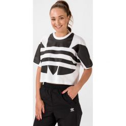 Adidas Originals Koszulka Czarny Biały. Czarne koszulki damskie adidas Originals, s, z nadrukiem, z bawełny, bez kołnierzyka, z krótkim rękawem. Za 128,95 zł.