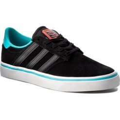Buty adidas - Seeley Premiere BB8521 Cblack/Eneblu/Eneora. Czarne buty sportowe damskie Adidas, bez wzorów, z zamszu, eleganckie. W wyprzedaży za 189,00 zł.