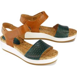 PIKOLINOS MYKONOS W1G-1733C1 emerald, sandały damskie. Sandały damskie Pikolinos, bez wzorów, ze skóry, bez obcasa, na platformie, bez zapięcia. Za 429,90 zł.