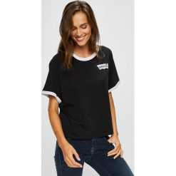 Levi's - Top. Brązowe topy damskie marki Levi's®, m, z bawełny, z okrągłym kołnierzem. Za 99,90 zł.