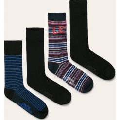 Levi's - Skarpety (4-pack). Czarne skarpetki męskie Levi's®, bez wzorów, z elastanu. W wyprzedaży za 69,90 zł.