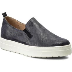 Półbuty CAPRICE - 9-24651-20 Navy Reptile 858. Niebieskie półbuty damskie na koturnie Caprice, ze skóry ekologicznej. W wyprzedaży za 189,00 zł.