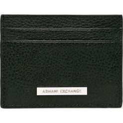 Armani Exchange - Portfel skórzany. Czarne portfele męskie marki Armani Exchange, bez wzorów, ze skóry. Za 189,90 zł.