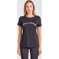 T-SHIRT ARMANI EXCHANGE. Czarne t-shirty damskie Armani Exchange, xs, z nadrukiem, z bawełny, z okrągłym kołnierzem. Za 107,40 zł.
