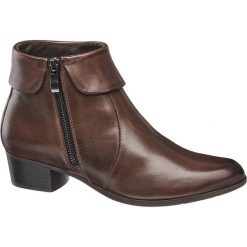 Brązowe botki damskie 5th Avenue na niskim obcasie 5th Avenue brązowe. Pomarańczowe botki damskie 5th Avenue, ze skóry, na niskim obcasie, na obcasie, na zamek. Za 199,90 zł.
