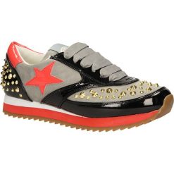 Sportowe blink 601191-f. Czarne buty sportowe damskie Blink, bez wzorów, z materiału, eleganckie. Za 239,99 zł.