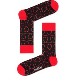 Happy Socks - Skarpety I Love You Gift Box (3-pak). Czerwone skarpetki męskie Happy Socks, bez wzorów, z elastanu. W wyprzedaży za 89,90 zł.