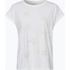 Marc Cain Collections - T-shirt damski, beżowy. Brązowe t-shirty damskie Marc Cain Collections, z haftami. Za 499,95 zł.