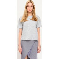 BLUZA NIEROZPINANA DAMSKA GŁADKA. Szare bluzy damskie marki DRYWASH, xxl, z dzianiny. W wyprzedaży za 39,99 zł.
