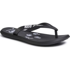 Japonki RIDER - Kiss Thong 82808 Black/White 21194. Czarne klapki męskie Rider, bez wzorów, z tworzywa sztucznego. W wyprzedaży za 89,00 zł.