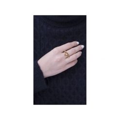 Pierścionek Oculus. Żółte pierścionki damskie marki Aleksandra puchacz jewellery, z cyrkonią, złote. Za 170,00 zł.