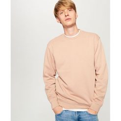 Bluzy męskie: Gładka bluza basic - Różowy