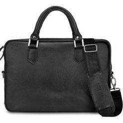 Torba Solier Skórzana męska torba na laptopa Solier SL22 Kingston czarna uniwersalny. Czarne torby męskie skórzane Solier, bez wzorów. Za 503,99 zł.