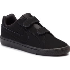Buty NIKE - Court Royale (Psv) 833536 001 Black/Black. Czarne półbuty dziewczęce Nike, na rzepy. W wyprzedaży za 149,00 zł.