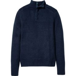Sweter z plisą guzikową bonprix ciemnoniebieski. Niebieskie swetry męskie bonprix, s. Za 79,99 zł.