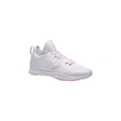Buty fitness kardio damskie 920 białe. Białe buty sportowe damskie DOMYOS, bez wzorów, z poliesteru, na fitness i siłownię. Za 189,99 zł.