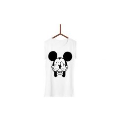 Koszulka Fuck Mickey Mouse Damska. Białe koszulki damskie Failfake, s, z motywem z bajki, bez kołnierzyka. Za 130,00 zł.