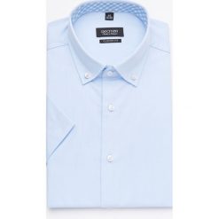 Koszula bexley 2496/2 krótki rękaw custom fit niebieski. Niebieskie koszule męskie Recman, m, bez wzorów, bez kołnierzyka, z krótkim rękawem. Za 149,00 zł.