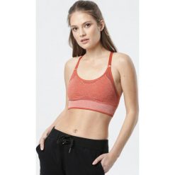 Pomarańczowy Biustonosz Sportowy Woman Heart. Brązowe biustonosze sportowe damskie Born2be, s, bez wzorów, z materiału. Za 39,99 zł.
