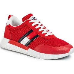 Sneakersy TOMMY JEANS - Flexi Tommy Jeans Flag Sneaker EM0EM00400 Deep Crimson XNL. Czerwone sneakersy męskie Tommy Jeans, bez zapięcia. Za 399,00 zł.