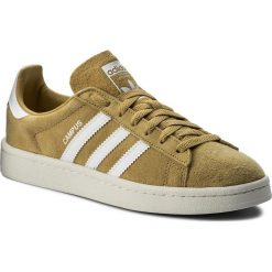 Buty adidas - Campus CQ2082 Pyrite/Ftwwht/Cwhite. Żółte półbuty damskie Adidas, na co dzień, bez wzorów, z zamszu, bez obcasa, na płaskiej podeszwie, bez zapięcia. W wyprzedaży za 269,00 zł.