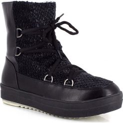 Buty zimowe damskie: Kozaki „Kym” w kolorze czarnym