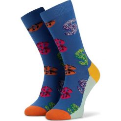 Skarpety Wysokie Unisex HAPPY SOCKS - AWDOL01-6500 Kolorowy Niebieski. Niebieskie skarpetki damskie Happy Socks, bez wzorów, z elastanu. Za 54,90 zł.
