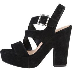 VERSACE 19.69 sandały damskie Olivia czarne 38. Czarne sandały damskie Versace 19.69, bez wzorów, eleganckie, bez obcasa, bez zapięcia. Za 269,00 zł.