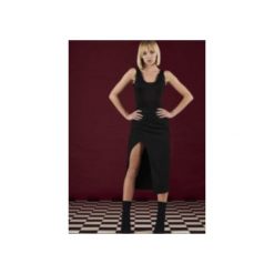Elegancka spódnica wełniana. Czarne spódnice wieczorowe Martino demi, xxl, w prążki, z wełny, dopasowane. Za 263,20 zł.