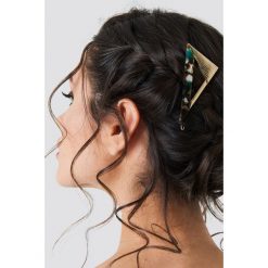 Ozdoby do włosów: NA-KD Accessories Trójkątna spinka do włosów retro – Gold