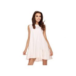 Sukienka Barbi Pink. Różowe sukienki damskie Ooh la la, na co dzień, na lato, bez wzorów, ze skóry, bez kołnierzyka, bez rękawów. Za 179,00 zł.