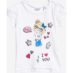 Blukids - Top dziecięcy 98-128 cm (2-pack). Szare topy damskie marki Blukids, z nadrukiem, z bawełny, z okrągłym kołnierzem. W wyprzedaży za 39,90 zł.