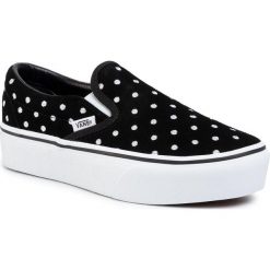 Tenisówki VANS - Classic Slip-On P VN0A3JEZTCB1 (Suede Polka Dot)Blktrwht. Czarne półbuty damskie Vans, ze skóry. W wyprzedaży za 269,00 zł.