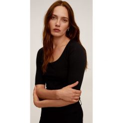 Mango - Bluzka Camly. Białe bluzki damskie Mango, xl, bez wzorów, z elastanu, z okrągłym kołnierzem, bez rękawów. Za 49,90 zł.