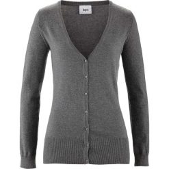 Sweter rozpinany bonprix szary melanż. Szare kardigany damskie bonprix, z dzianiny. Za 59,99 zł.