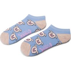 Skarpety Niskie Dziecięce FREAK FEET - JSPIG-BLP Kolorowy Niebieski. Niebieskie skarpetki męskie marki Freak Feet, w kolorowe wzory, z bawełny. Za 9,99 zł.