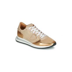 Buty Philippe Model TROPEZ X. Brązowe trampki i tenisówki damskie Philippe Model, bez wzorów, bez zapięcia. Za 1189,00 zł.