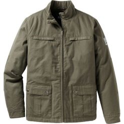 Kurtka ocieplana Regular Fit bonprix ciemnooliwkowy. Zielone płaszcze męskie bonprix, m, bez wzorów, bez kaptura. Za 124,99 zł.