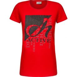 T-shirt DEHA ACTIVE. Białe topy damskie Deha, z nadrukiem, z dzianiny, bez rękawów. Za 210,00 zł.