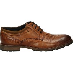 Półbuty męskie - P17601 BU TAN. Brązowe derby męskie Venezia, ze skóry. Za 199,00 zł.