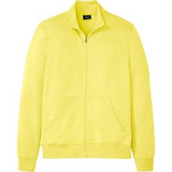 Bluza rozpinana ze stójką bonprix jasna limonka. Żółte bluzy męskie bonprix, s, z dzianiny. Za 84,99 zł.