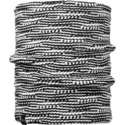 Szaliki męskie: Buff Komin Neckwarmer Buff Knitted Comfort Kirvy Black kolor biało-czarny, roz. 50×22 (BUF113545.999.10.00)