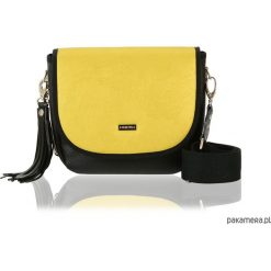 TOREBKA PURO SASZKA 2424 GOLD MUSTARD. Żółte torebki klasyczne damskie Pakamera, bez wzorów, eleganckie, na ramię, bez dodatków. Za 250,00 zł.