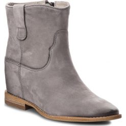 Botki CARINII - B4125/L J51-000-000-B89. Szare buty zimowe damskie marki Carinii, z materiału. W wyprzedaży za 169,00 zł.
