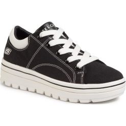 Sneakersy SKECHERS - Street Cleat 74100/BLK Black. Czarne półbuty damskie Skechers, bez wzorów, z tworzywa sztucznego, street, bez obcasa, na płaskiej podeszwie, bez zapięcia. Za 259,00 zł.