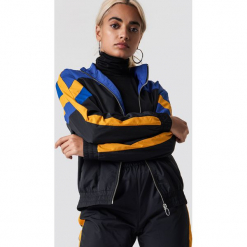NA-KD Trend Kurtka Block Colored Tracksuit - Black,Blue,Yellow. Czarne bomberki damskie NA-KD Trend, w kolorowe wzory. Za 161,95 zł.