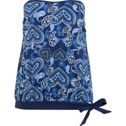 Top plażowy tankini "oversize" bonprix niebieski z nadrukiem. Niebieskie stroje kąpielowe damskie bonprix, z nadrukiem, bez kołnierzyka. Za 89,99 zł.